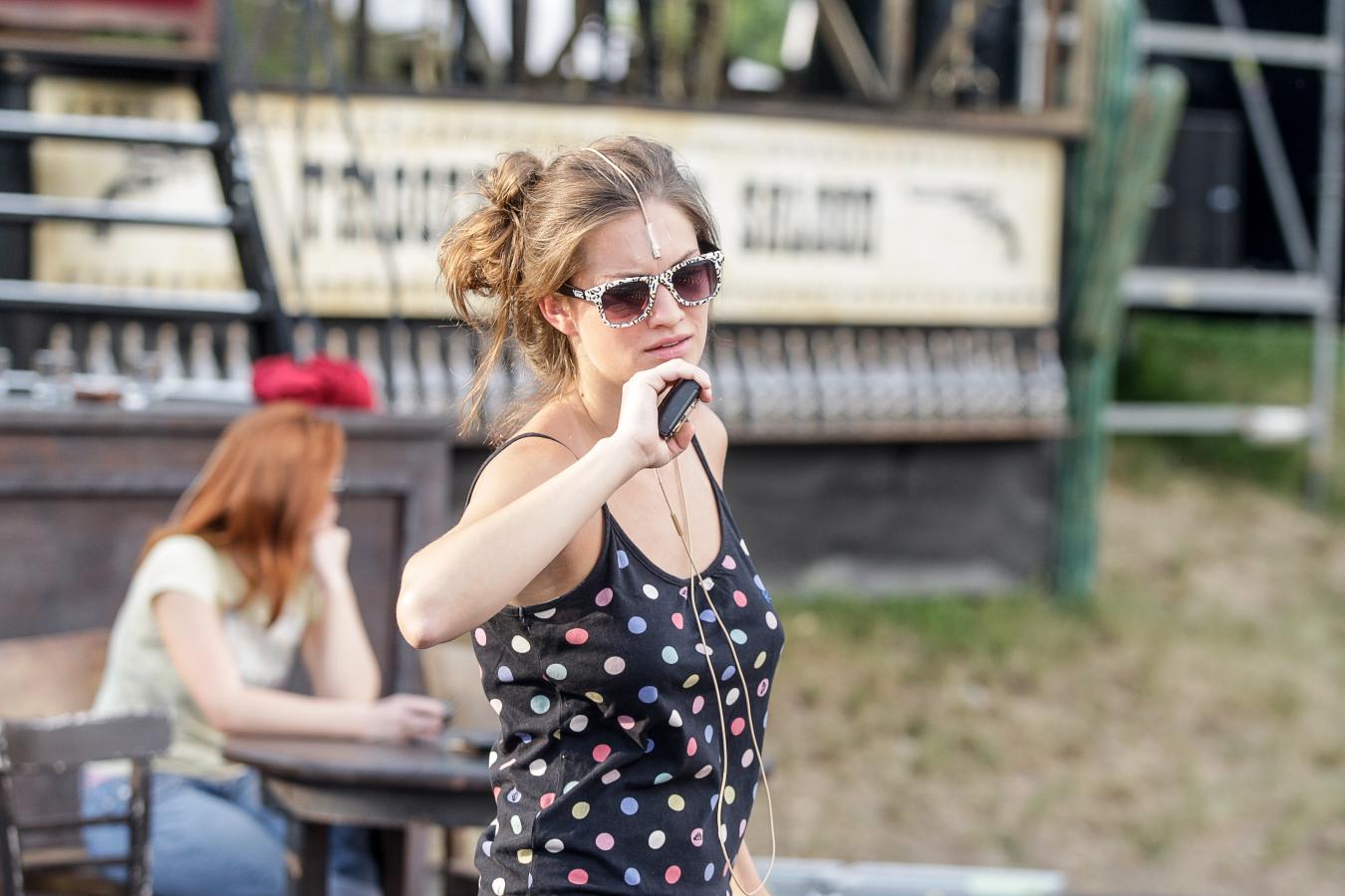 Veronika Macková před páteční veřejnou generálkou na zvukové zkoušce, foto Jiří Sejkora