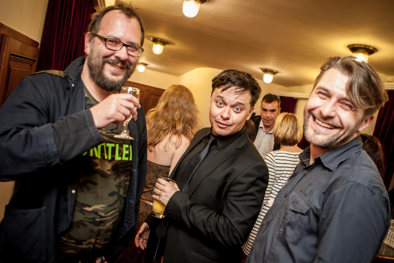 Jednoznačný úspěch si s úlevou užívali režisér Filip Nuckolls, Petr Borovec i Pepa Pejchal, foto Jiří Sejkora