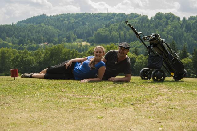 Robert Bellan s dcerou na golfu, foto ze soukromého archivu