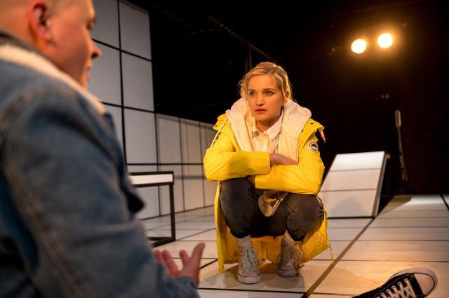 S Josefem Láskou ve hře Rychlost dopadu sněhové vločky, foto Petr Šedivý, 2022